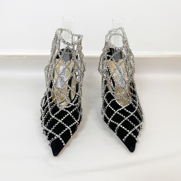 Jimmy Choo Chain Crystal Scotty 110 Heels - Picture 9 of 13